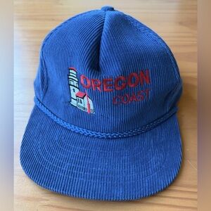 Vintage Oregon Coast Blue Corduroy SnapBack Hat